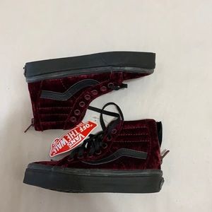 Crushed Velvet Kids Vans